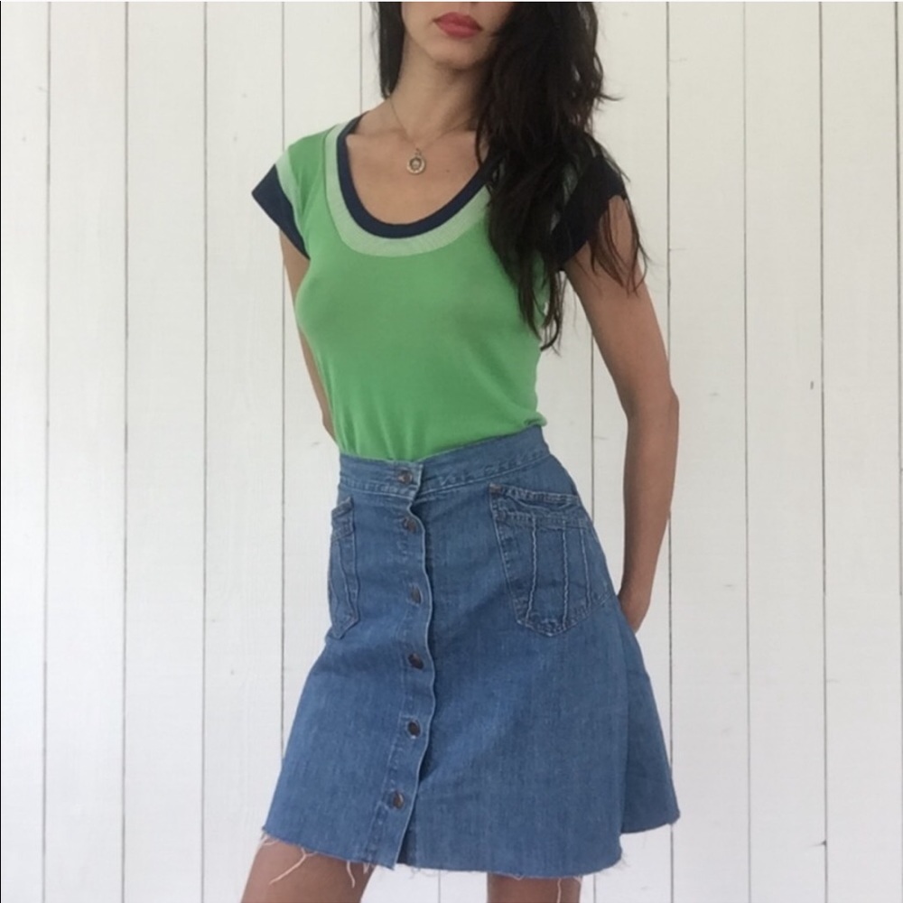 Vintage A-Line denim skirt
